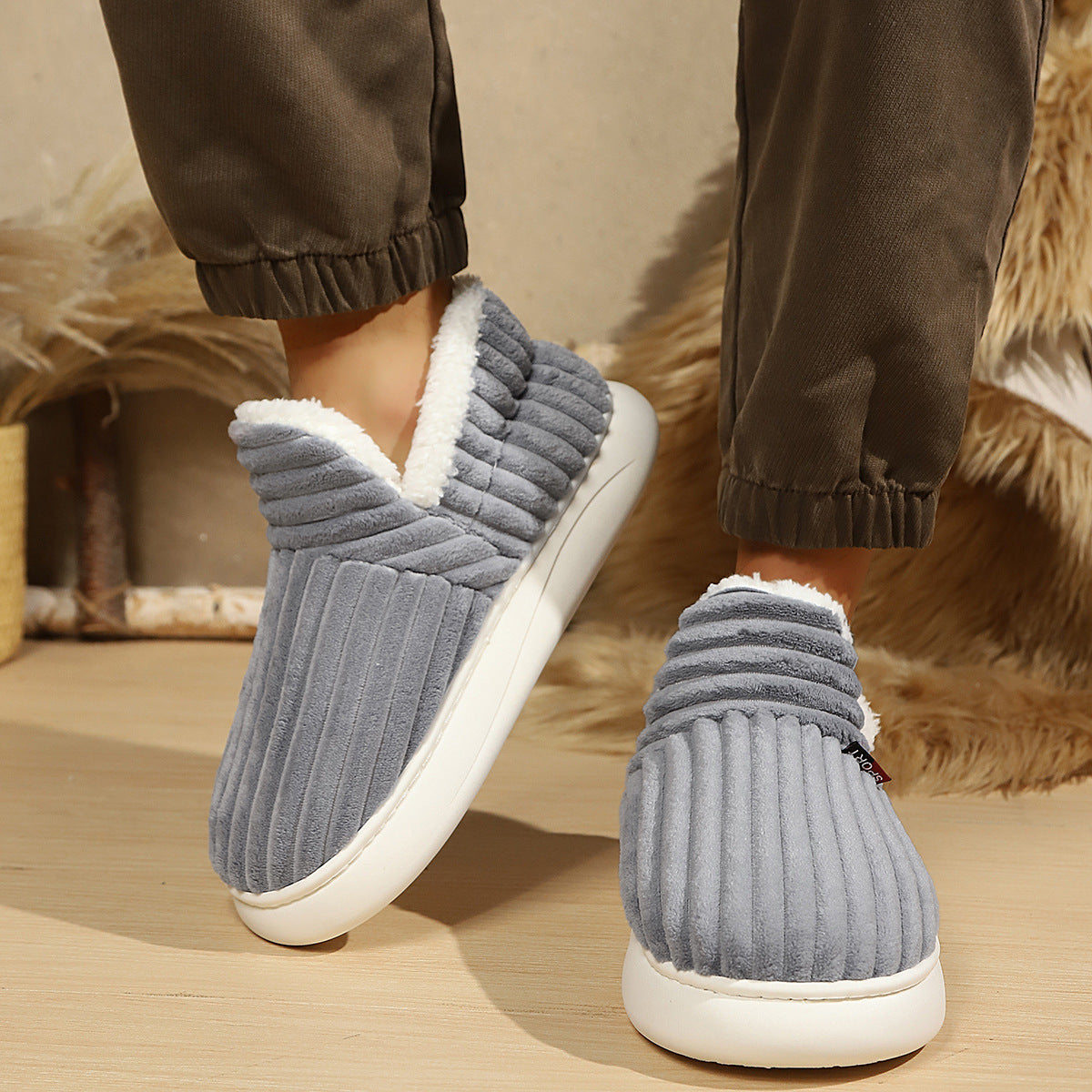 Plush Lined Indoor Outdoor Slippers