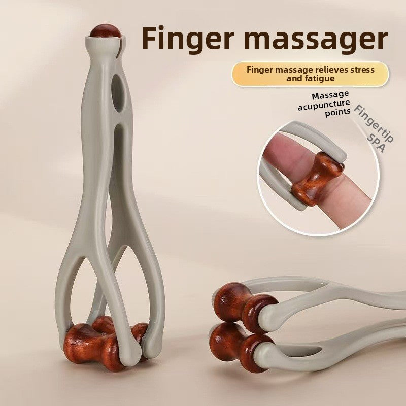 Solid wood finger massager product image 5