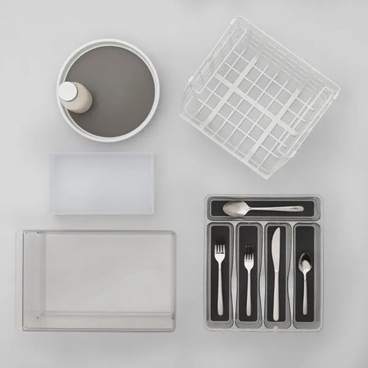 Lazy susan organizer inside kitchen cabinet