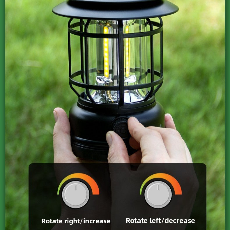 Retro Solar Rechargeable Camping Lantern