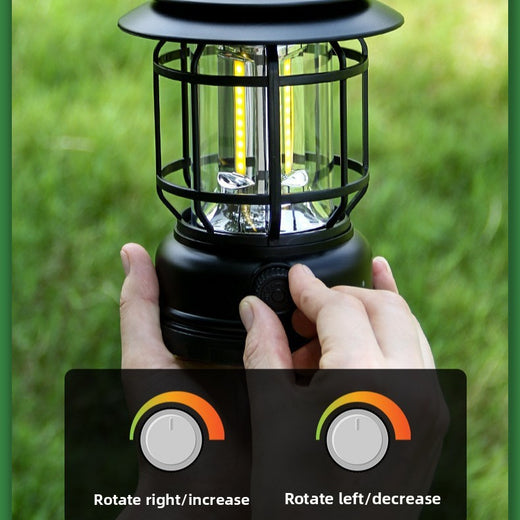 Retro Solar Rechargeable Camping Lantern