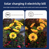 Solar Powered Sunflower Garden Light