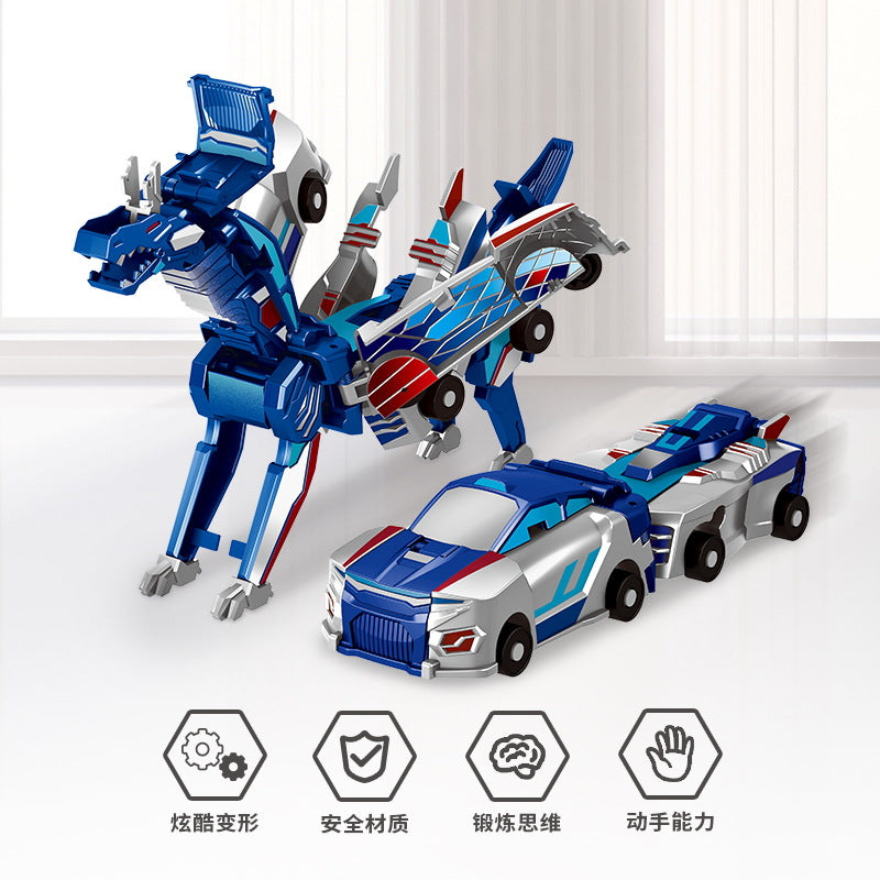 Collision Transforming Dragon Robot Toy Light and Sound Action Figure