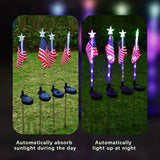 Solar American Flag Garden Light