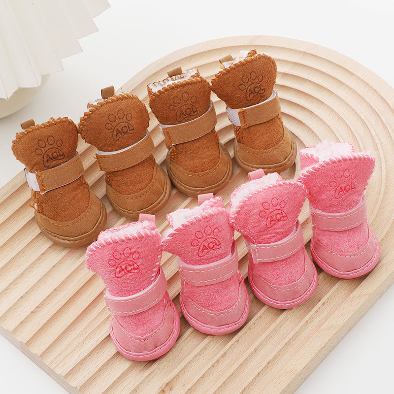 Winter Pet Dog Shoes Cotton Paw Protectors