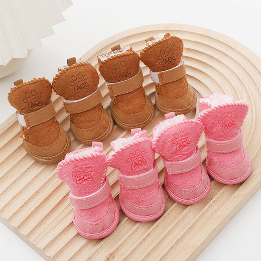 Winter Pet Dog Shoes Cotton Paw Protectors