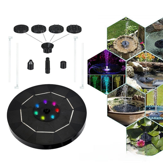 Solar Powered Color Changing Fountain Light with LED