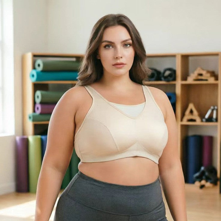 Women's full cup high support sports bra with back closure, photo 3