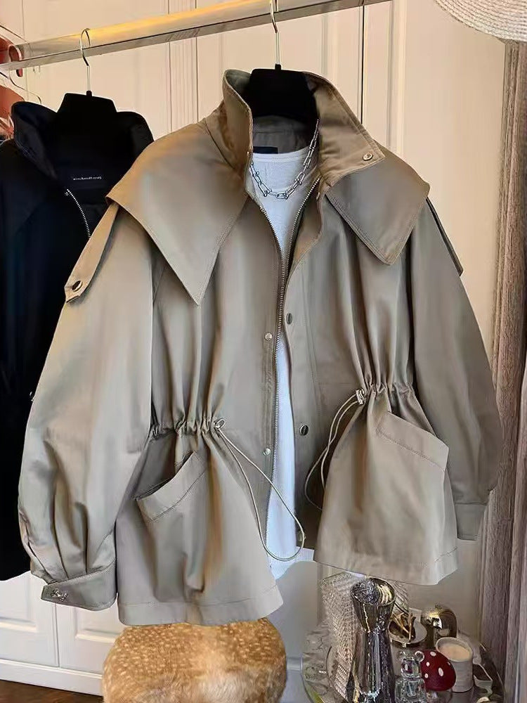 Turtleneck zip-up jacket