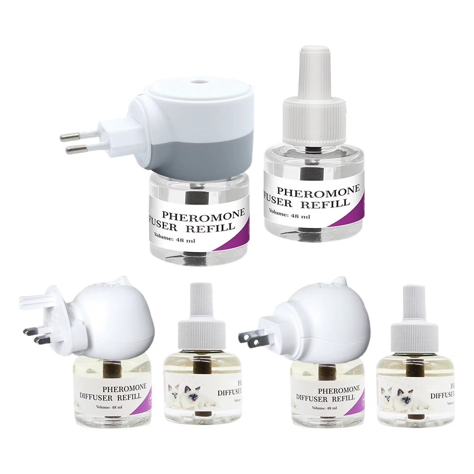 Long-Lasting Cat Pheromone Diffuser Pheromone Diffuser to Calm Pets Quiet Comfort Supplies Stress Plug for Travel Kitten