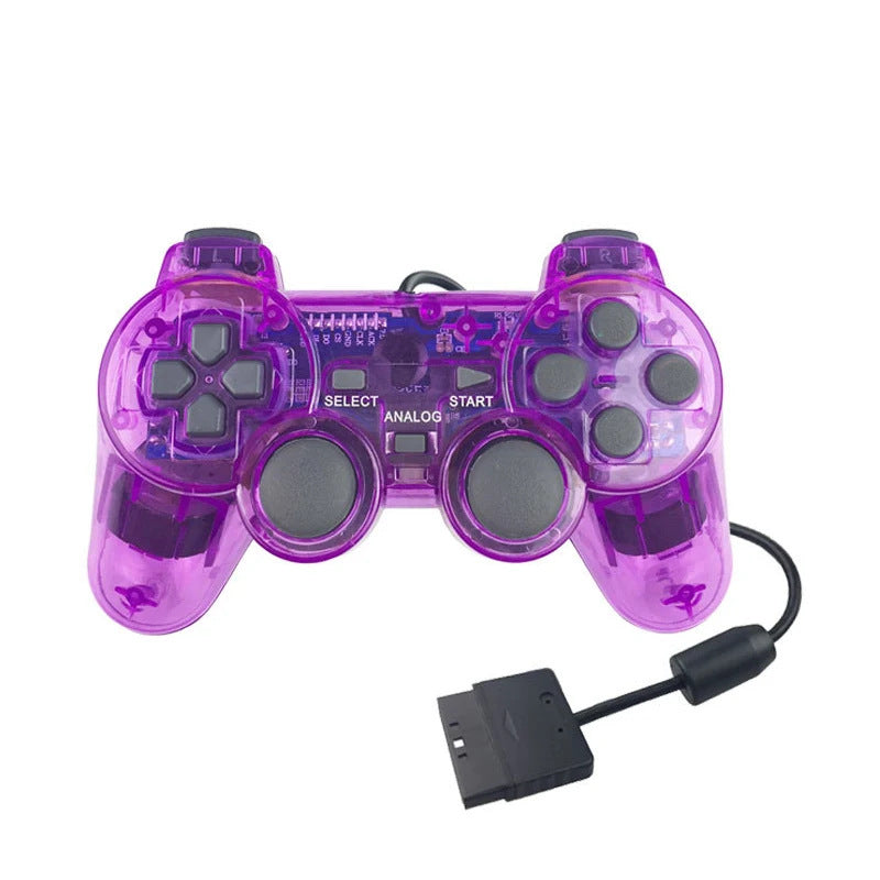 P2 Wired Dual Vibration Transparent Game Controller