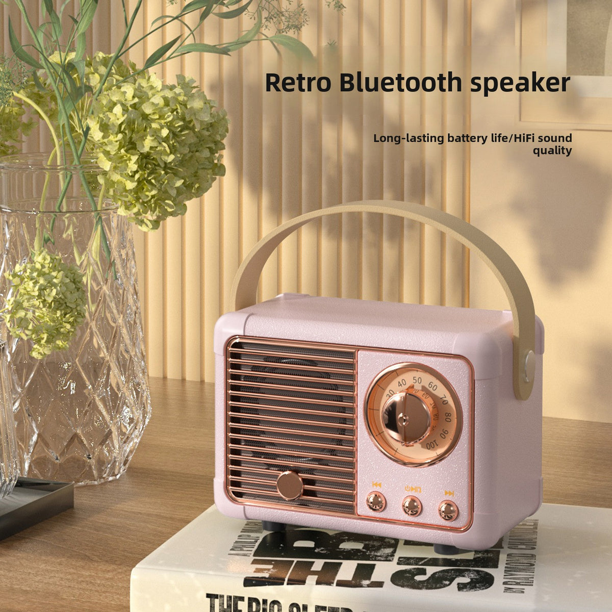 Retro Bluetooth Speaker with USB TF Card Support