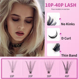 DIY False Eyelash Clusters Natural D-Curve Segmented Lashes