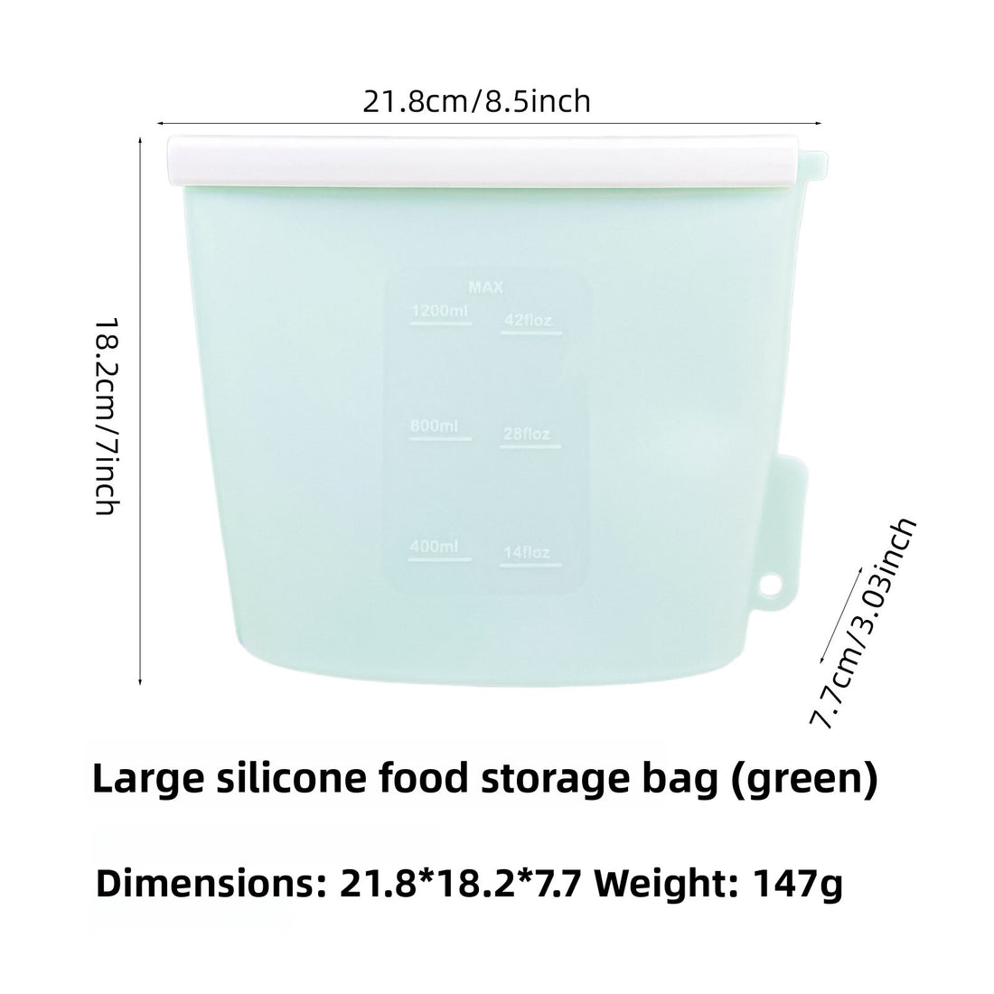 Food-grade vertical silicone fresh-keeping bag