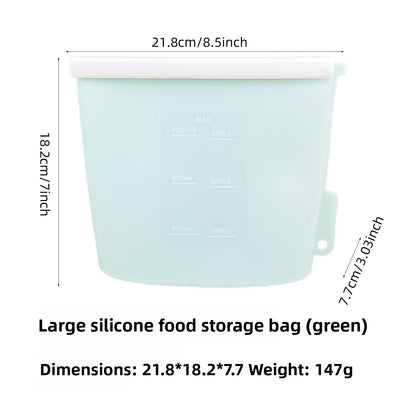 Food-grade vertical silicone fresh-keeping bag