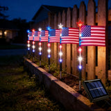Solar American Flag Ground Stake Light