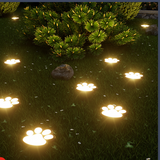 Solar Paw Print Path Lights (Warm Light)