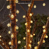 LED Solar Bubble Light String Outdoor Waterproof Crystal Ball Lights
