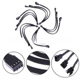4PIN PWM Fan Splitter Cable 1 to 3 with Snakeskin Sleeve