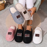 Womens Plush Winter Slippers
