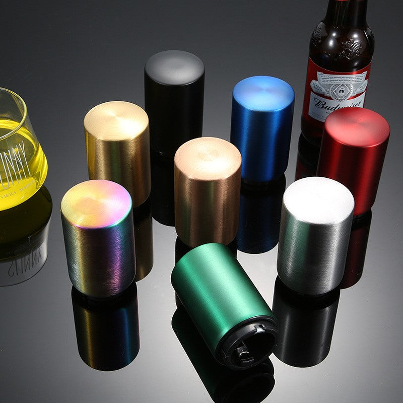 Automatic bottle opener in a metallic finish, photo 3