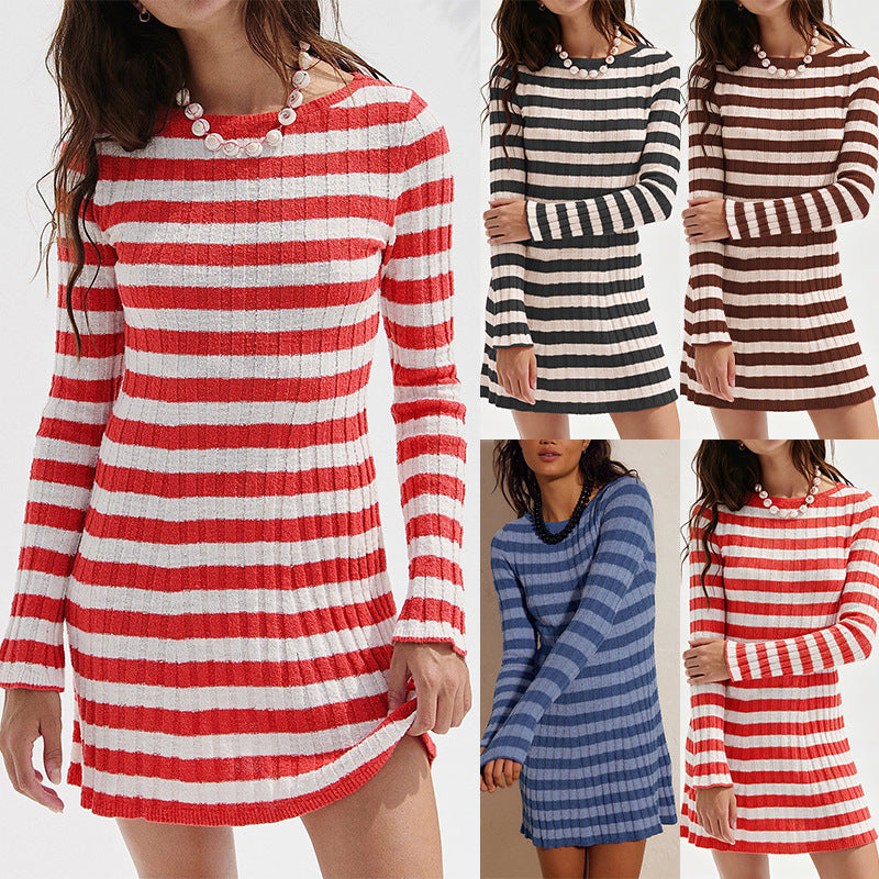 Women's Striped Knitwear Dress