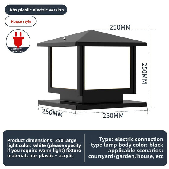 Solar Powered Outdoor Pillar Light Garden & Outdoor product image 5