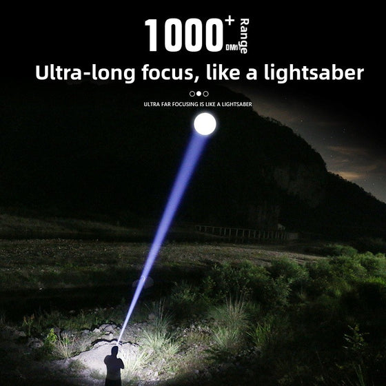 Rechargeable Zoom LED Flashlight with Digital Display Outdoor Lighting & Tools product image 3