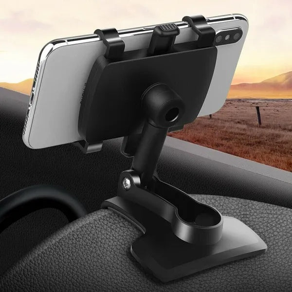 Car phone mount one-button release mechanism