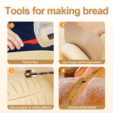 Bread dough rising in proofing basket