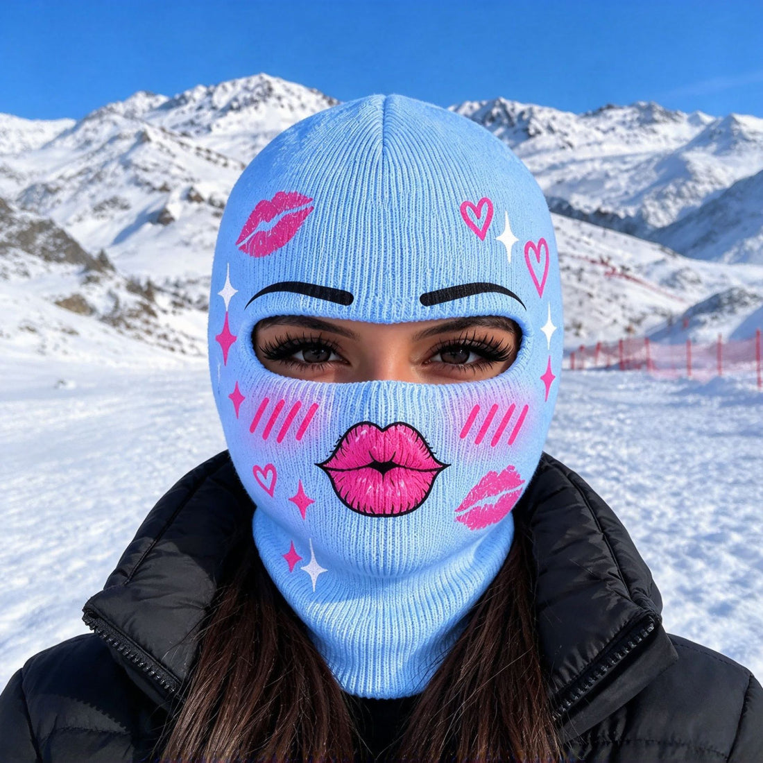 Printed ski mask