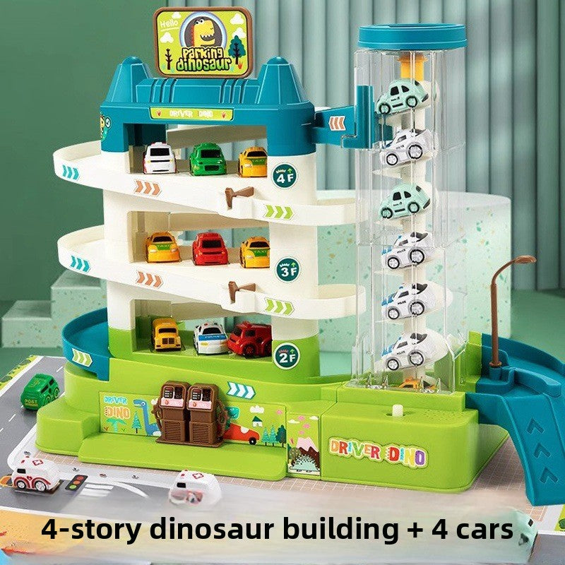 Childrens Parking Garage Toy Set with Cars