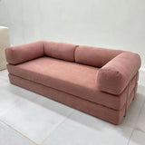 Foldable Corduroy Sofa Bed with Modular Design