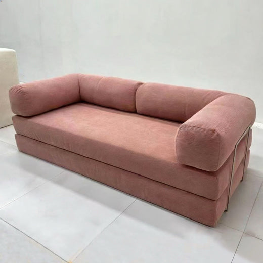 Foldable Corduroy Sofa Bed with Modular Design Decor product image 4