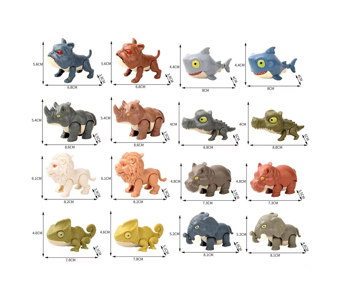 Finger-biting dinosaur and animal toy figure, random finger animal