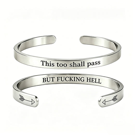 Engraved C-Shape Stainless Steel Bracelet Clothing & Accessories product image 5
