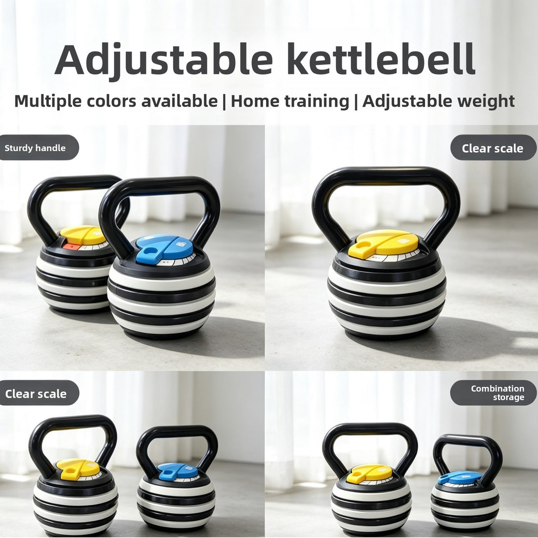 Solid hand-held kettlebell