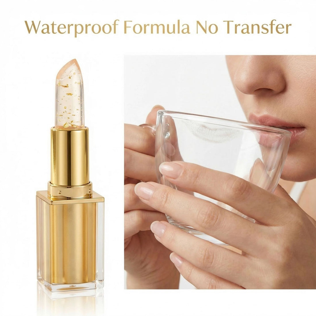 Gold foil thermochromic lipstick