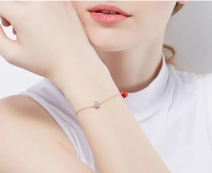 Rose Gold Beach Anklet — Crystal Floral Silver-Tone Anklet - Image 6