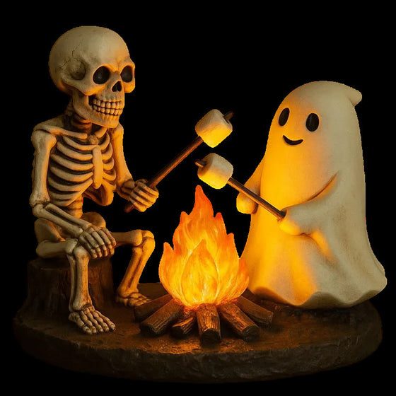 Skeleton and Ghost Bonfire Night Lamp Decor product image 1
