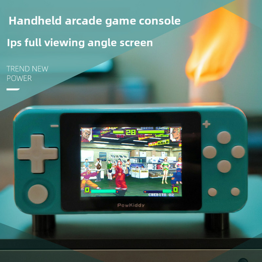 Portable game console in landscape mode