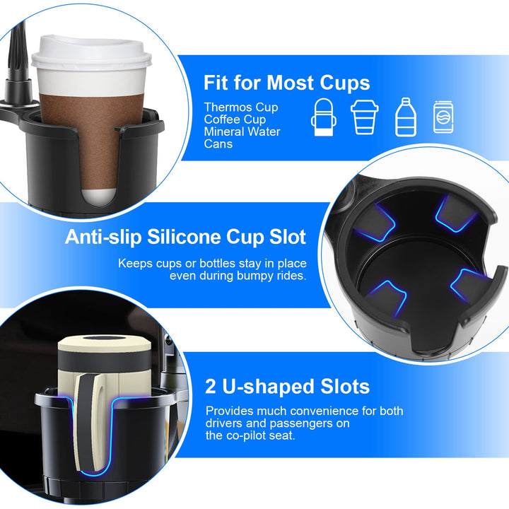 Cup holder phone mount installed in car cup slot