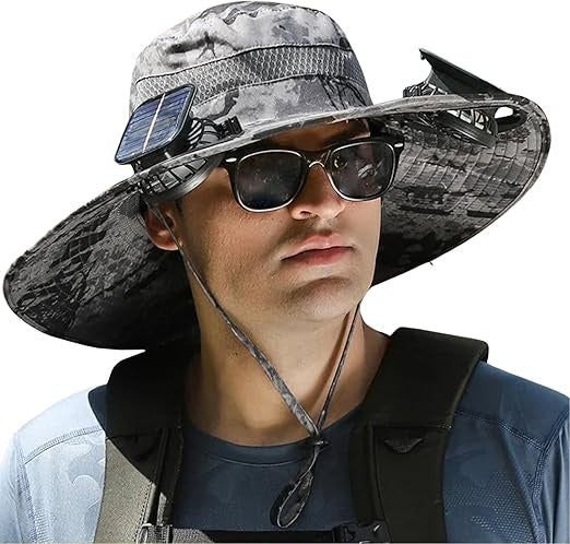 Solar Fan UV Hat in Khaki