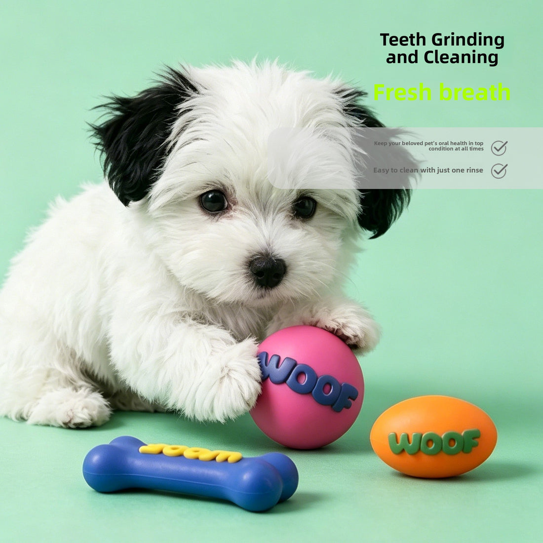 Durable WOOF Epoxy Pet Chew Toy