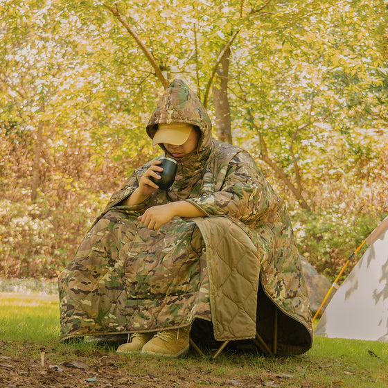 Portable Cloak-Style Camouflage Sleeping Bag for Outdoor Camping camp-camping-shelter-sleep product image 3
