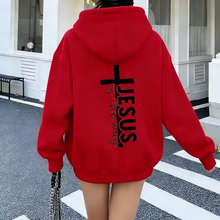 Letter Print Gothic Hoodie Oversized Couples Pullover