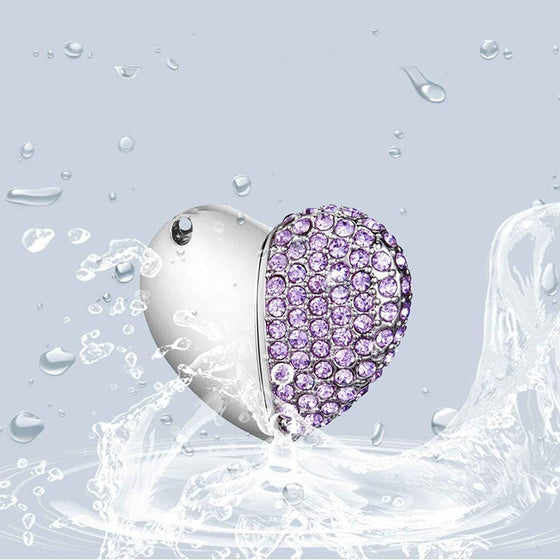 Metal Heart-Shaped USB Flash Drive Storage Devices product image 1