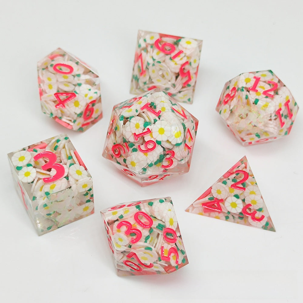 Resin Pointed Dice for Tabletop RPG