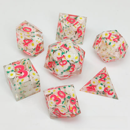 Resin Pointed Dice for Tabletop RPG