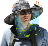 Solar Fan UV Hat, front view